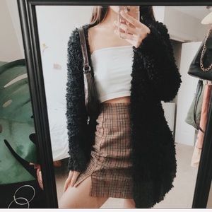 Fuzzy Black Cardigan